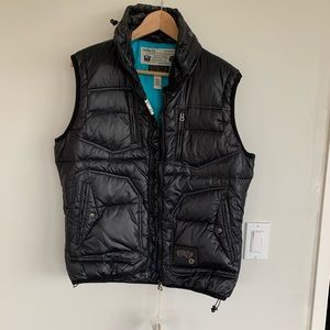 Diesel New Men’s Black Puffy Nylon Insulated Vest- Size Large